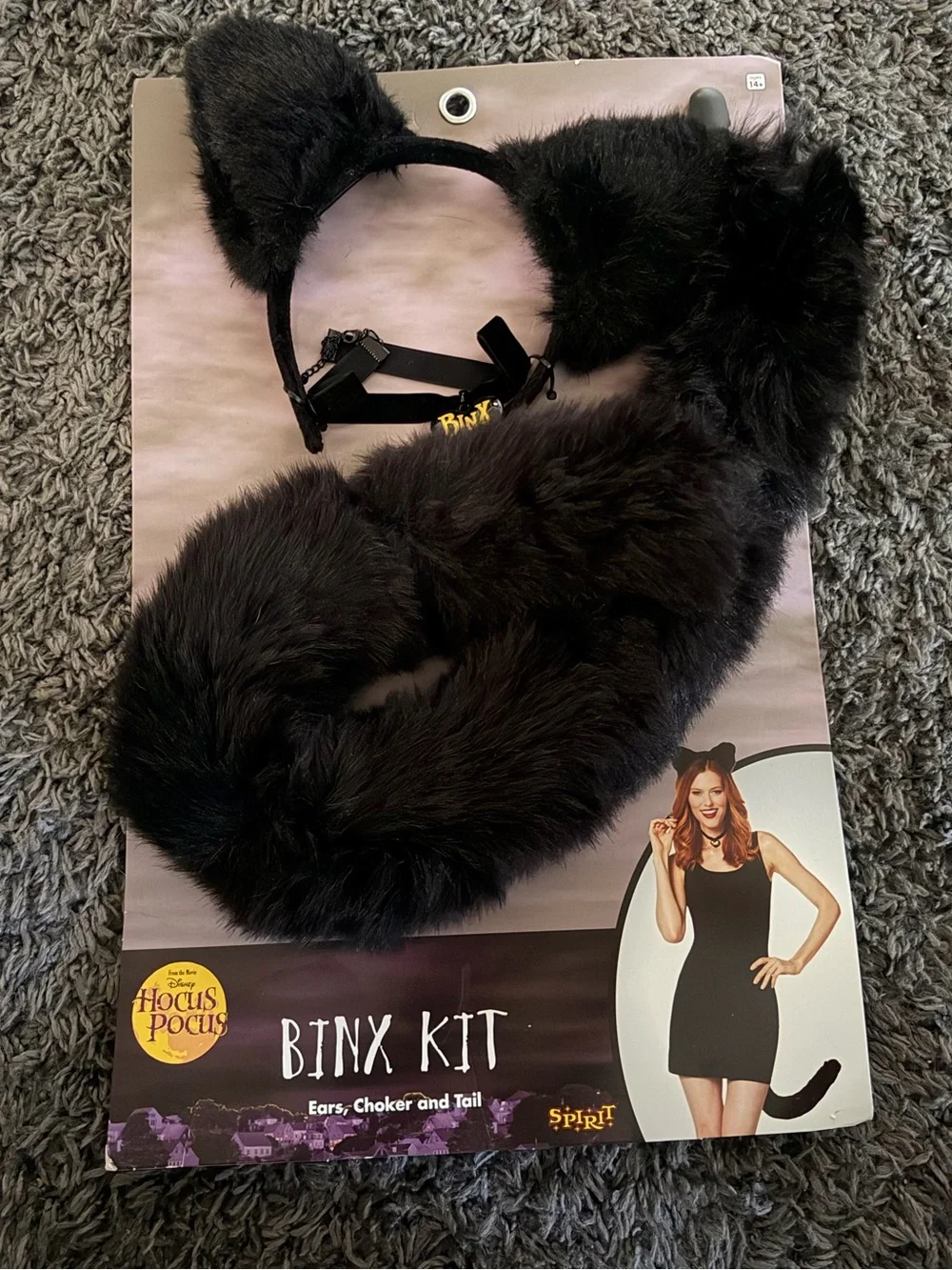Kit Black Cat Ears, Choker & Tail